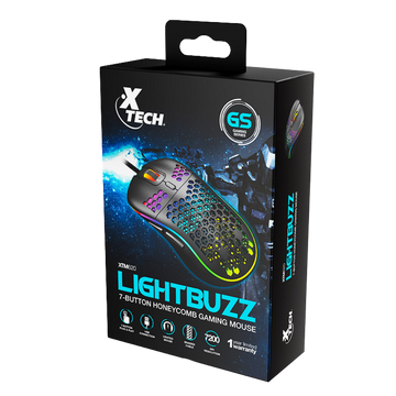 Xtech Lightbuzz 7-button Honeycomb Gaming Mouse (XTM-620)